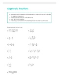 Algebraic fraction expression simplification