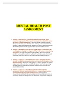 ENVT 2560 Mental Health Post Assignment | Utah Valley University