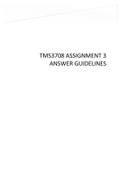 TMS3708 Assignment 3 2021 ANSWERS AND GUIDELINES