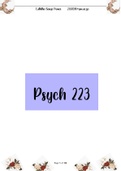 Psychology 223 Chapter 1,2 and 3 notes 