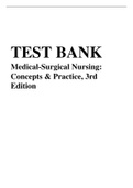 TEST BANK Medical-Surgical Nursing:  Concepts & Practice, 3rd  Edition