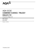  AQA GCSE COMBINED SCIENCE: TRILOGY 8464/C/1H Chemistry Paper 1H (MARKING SCHEME)