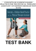 Concepts of Evidence Based Practice for the Physical Therapist Assistant Test Bank