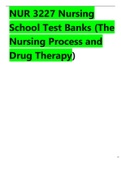 NUR 3227 Nursing School Test Banks (The Nursing Process and Drug Therapy)