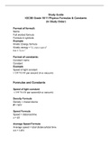 Study Guide - IGCSE Grade 10_11 Physics Formulas & Constants(In Study Order)