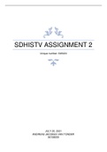SDHISTV Marked Assessment 2
