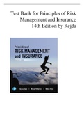 Test Bank for Principles of Risk Management and Insurance 14th Edition by Rejda