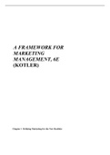 A FRAMEWORK FOR MARKETING MANAGEMENT, 6E (KOTLER):Chapter 1 Defining Marketing for the New Realities