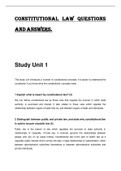 Exam (elaborations) Constitutional Law (JJTV200) 