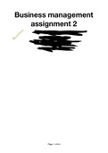 100% assignment business management 1a
