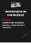 COS2601 COMPUTER SCIENCE--GENERAL CYBER SECURITY CONCEPTS