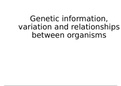 AQA alevel biology - Genetic information, variation and relationships between organisms (unit 4) AS
