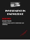 ECS1601 EXAM PACK (QUESTIONS WITH VERIFIED ANSWERS) UPDATED 2020