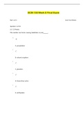 SCIN 138 Week 8 Final Exam - Questions and Answers