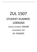 ZUL1507 ASSIGNMENT 2 95%