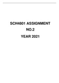 SCH4801 ASSIGNMENT NO.2 YEAR 2021 SUGGESTED SOLUTIONS 