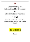 Understanding the International Environment & Global Business Functions 1 Ed by Julian Gaspar, Antonio Arreola-Risa, Leonard Bierman, Richard Hise , James Kolari