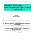 Test Bank of Medical surgical nursing Ignatavicius 7th edition QUESTIONS AND ANSWERS