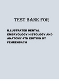 Test Bank Illustrated Dental Embryology Histology and Anatomy- 4th Edition- Fehrenbach