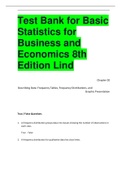 Test Bank for Basic Statistics for Business and Economics 8th Edition Lind