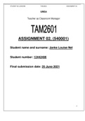 TAM2601 ASSIGNMENT 2- 100%