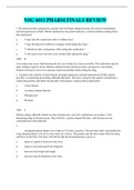 NSG 6011 PHARM FINALS REVIEW QUESTIONS AND ANSWERS.