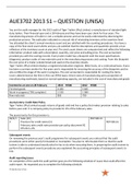 Exam (elaborations) AUE3702 - Substantive Procedures And Finalising An Audit