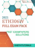 ETH306W 2023 FULL EXAMPACK PAST PAPERS SOLUTIONS AND QUESTIONS COMPREHENSIVE PACK BY KHEITHYTUTORIALS