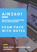 AIN2601 Exam Pack - Questions and Answers INCLUDES Revision Notes