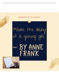 Anne Frank: Understanding Language | Section A Non-Fiction Text - IGCSE English Language B - Notes