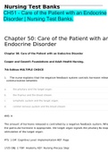 CH51 - Care of the Patient with an Endocrine Disorder | Nursing Test Banks.