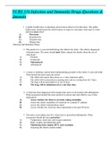 NURS 316 Infection and Immunity Drugs Questions & Answers Graded A