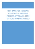 Test Bank for Nursing Assistant A Nursing Process Approach, 11th Edition