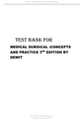  Medical Surgical Nursing Concepts and Practice 3rd Edition deWit TEST BANK 