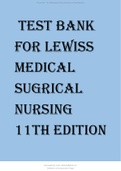 Lewis's Medical-Surgical Nursing Assessment and Management of Clinical Problems 11 Edition TESTBANK