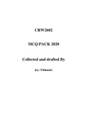 CRW2602 MCQ PACK 2020.