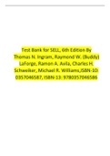 Test Bank for SELL, 6th Edition By N. Ingram