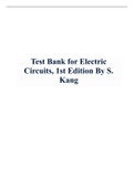 Test Bank for Electric Circuits, 1st Edition By S. Kang