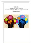 RSC2601 Research In Social Sciences Full Exam Pack with MCQs for Assignments and Examinations  2021 **DOWNLOAD TO GET A**