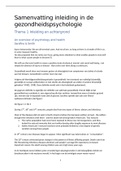 Samenvatting inleiding in de gezondheidspsychologie