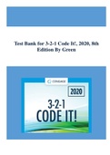Test Bank for 3-2-1 Code It!, 2020, 8th Edition By Green