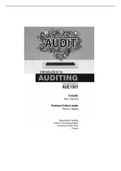 AUE1501 - Introduction To Auditing Study Notes Summary.