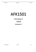 AFK1501 - Afrikaans Today (Literature) Werkopdrag 2 Semester 2 2021.