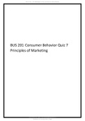 BUS 201 Consumer Behavior Quiz7_ Principles of Marketing.