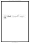 BIOD 171 LECTURE exams lab exams 1-8 2021.