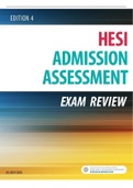 HESI ADMISSION ASSESSMENT EXAM REVIEW