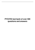 PYC3703 - Past Exam Question Papers (2011-2020) with ALL the Answers