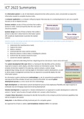 Summary ICT2622 - Object-Oriented Analysis -exam-preparation