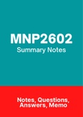 MNP2602 (Notes, Exampack, Past Exam Papers, Tut201)