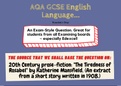 AQA English Language paper 1 - The Tiredness of Rosabel - One Question from exam, couple answers in document 